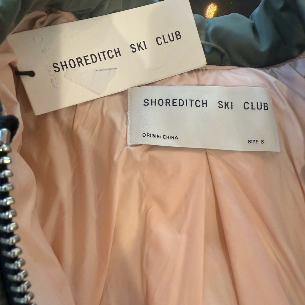 Shoreditch Ski Club Nwt Olive Green Bomber Jacket For Women — image 7 of 8